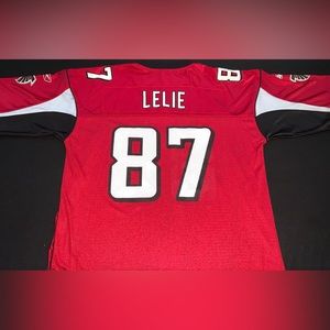 Rare Vintage Reebok Ashley Lelie Atlanta Falcons #87 Red Jersey Men’s Large